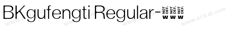 BKgufengti Regular字体转换